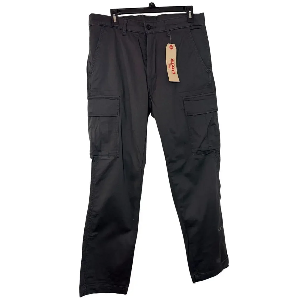 Levi's 541 Athletic Cargo Pants Men's 34x32 Black Stretch NWT